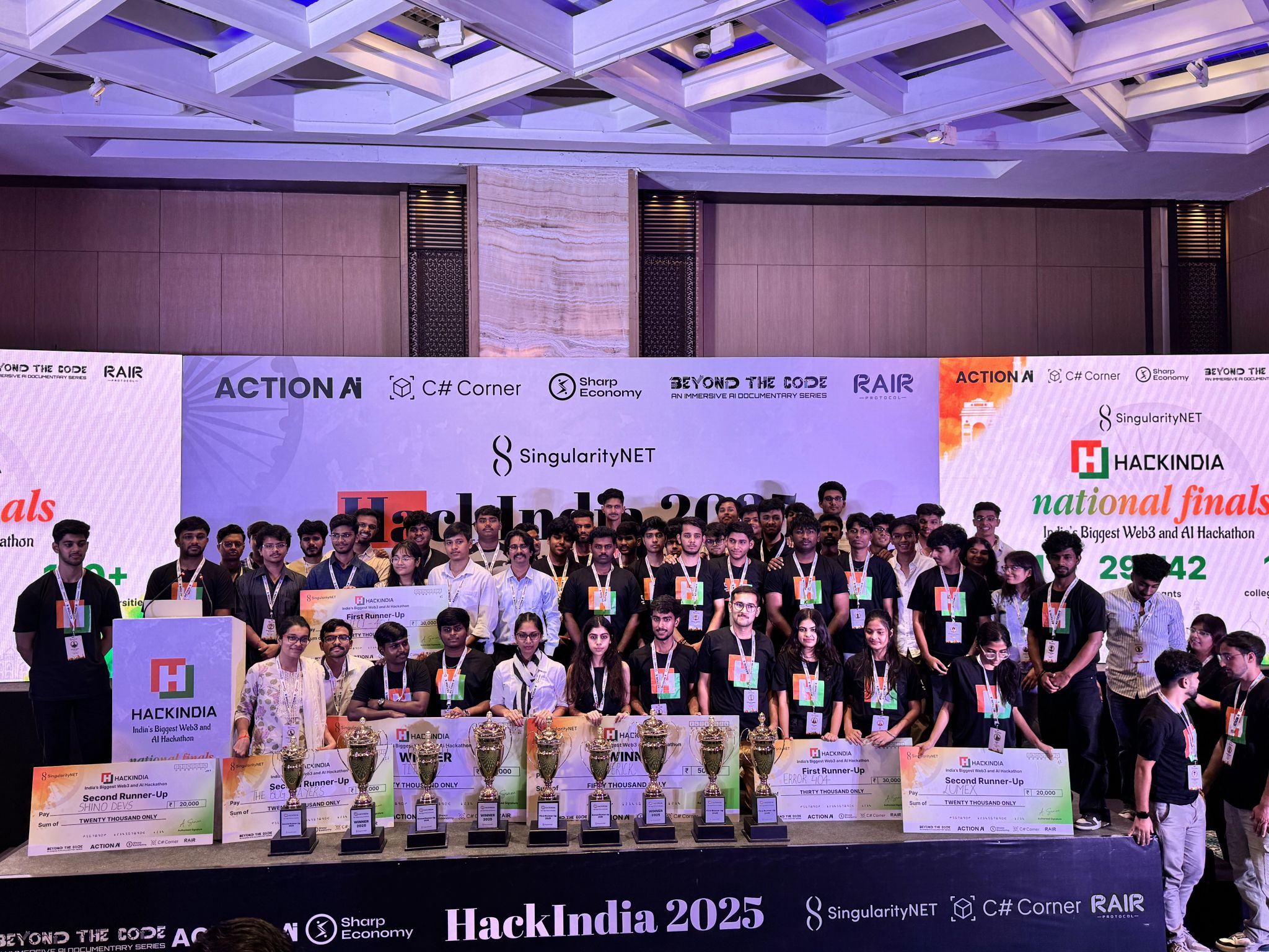 HackIndia 2025 trophies